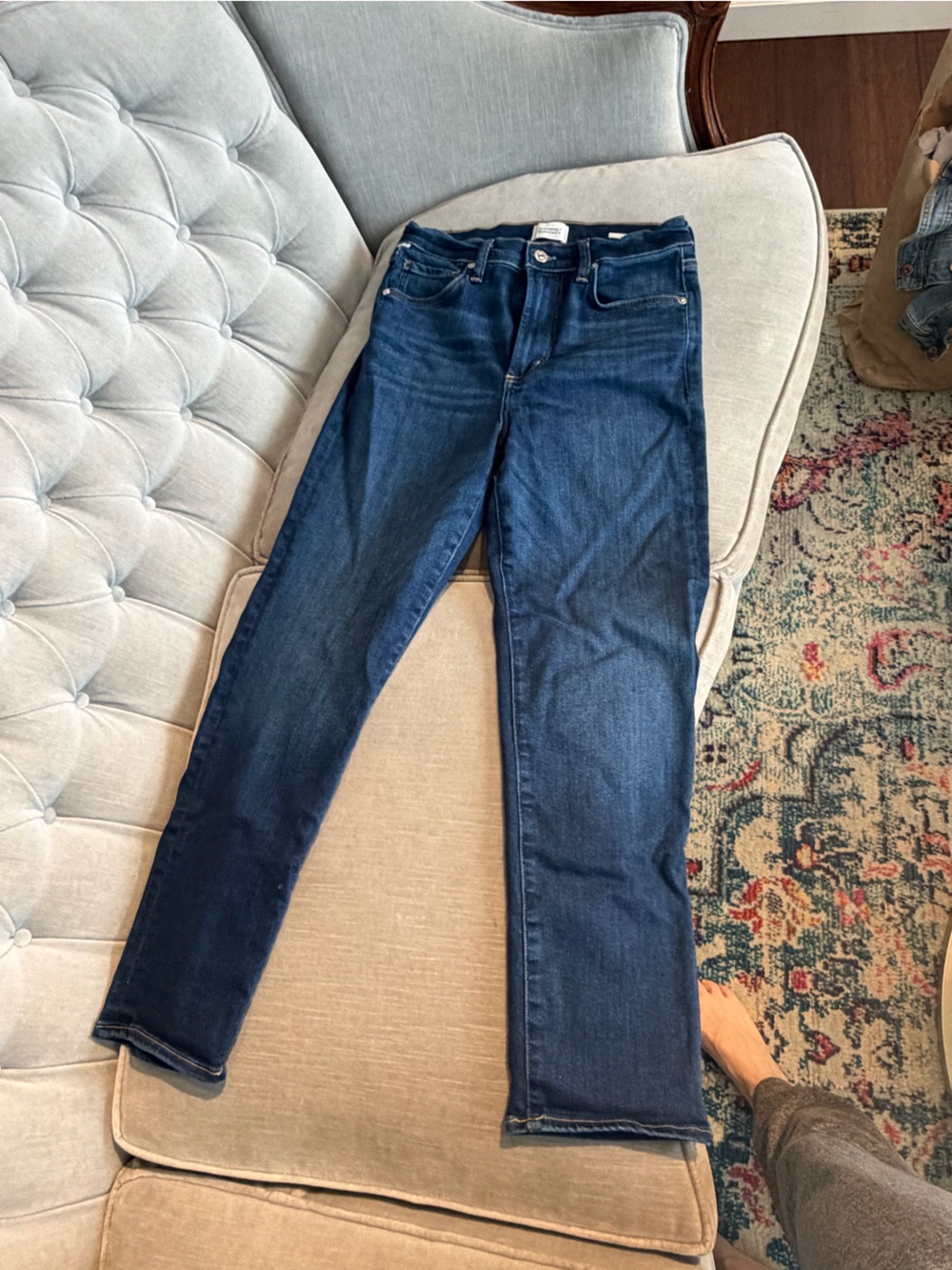 Citizens Of Humanity Dark Blue Straight Leg Jeans